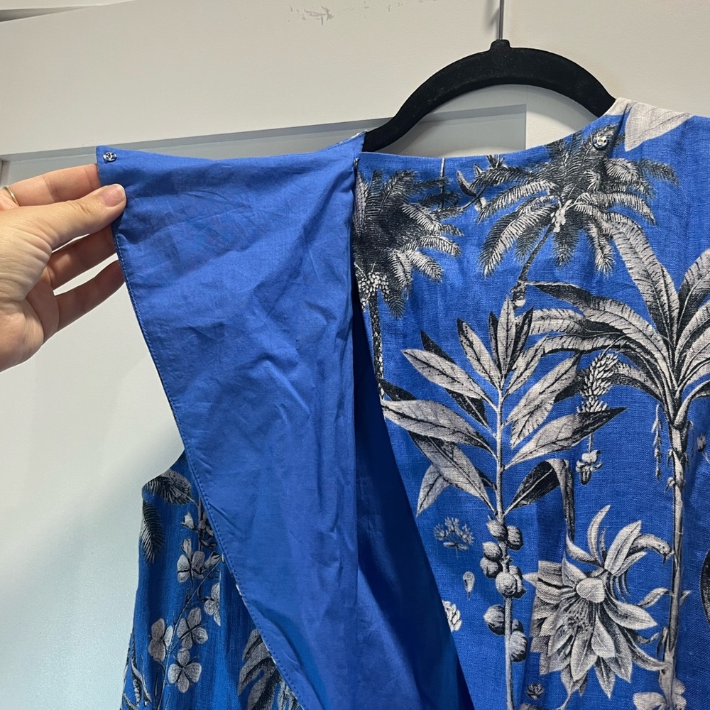 J. Crew Floral Blue Sleeveless Maxi Dress - Picture 10 of 15